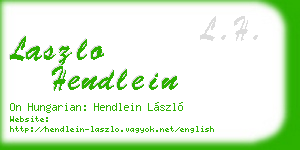 laszlo hendlein business card