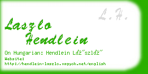 laszlo hendlein business card